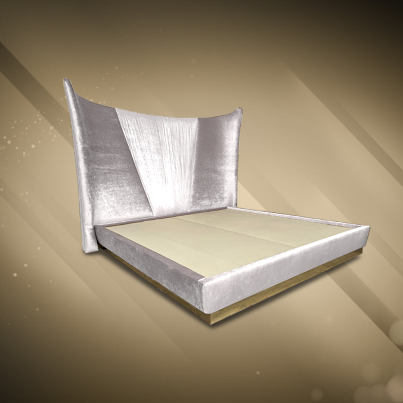 Champagne Velvet Dream Bed